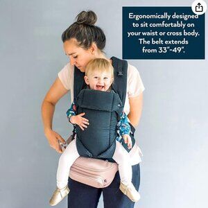 Kibou Vegan Premium Leather Fanny Pack Diaper Bag With Detachable Compact Changi
